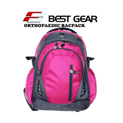 Picture of BEST GEAR GREY PINK ORHOPEDIC BACKPACK